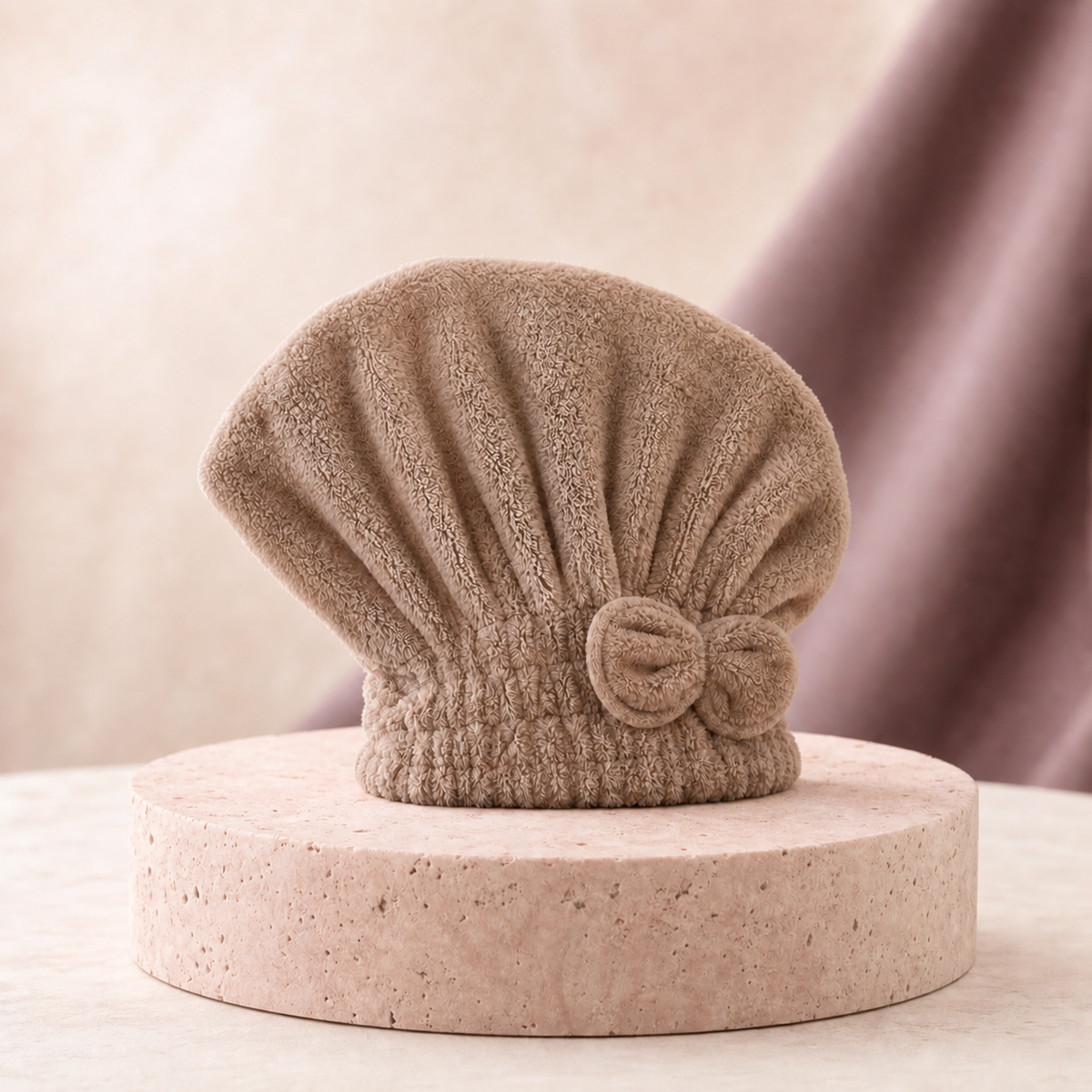 Quick-Dry Microfibre Hair Wrap in Brown