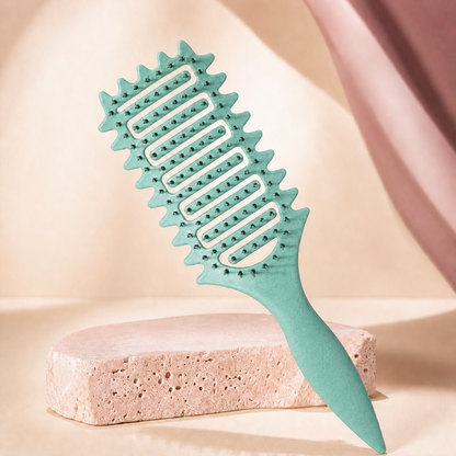 FlexCurl Detangling Brush in Dark Green