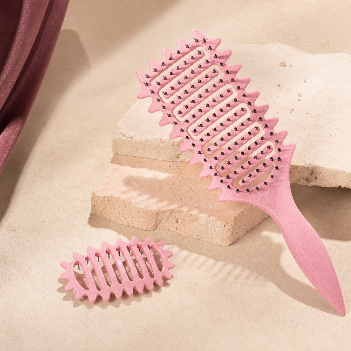 FlexCurl Detangling Brush - Pink