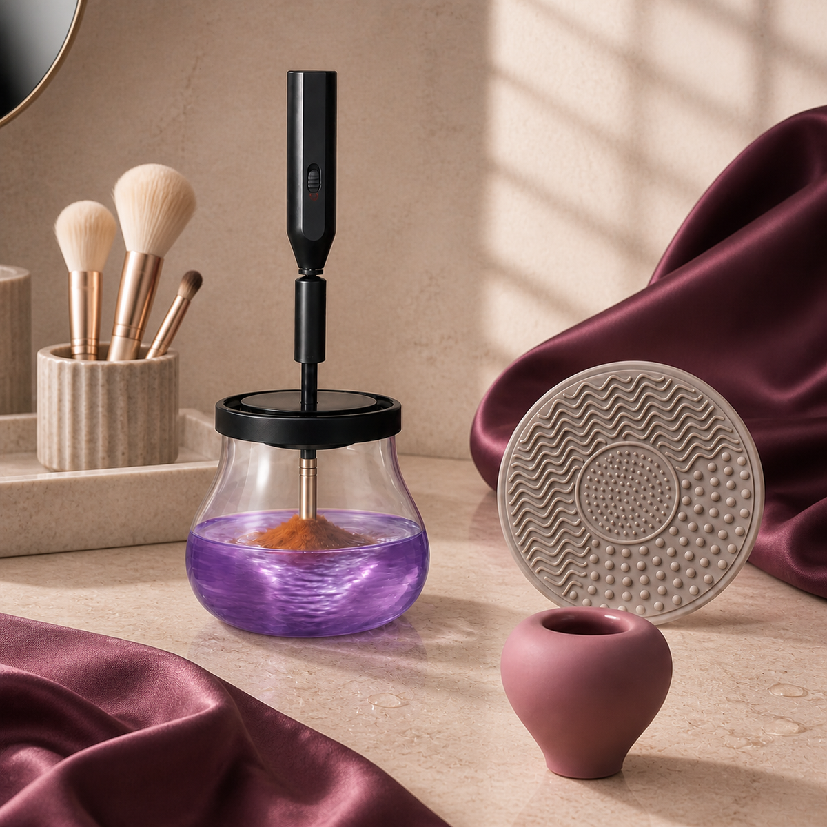 Brush Reset Station - Velvet Curl editorial view 4