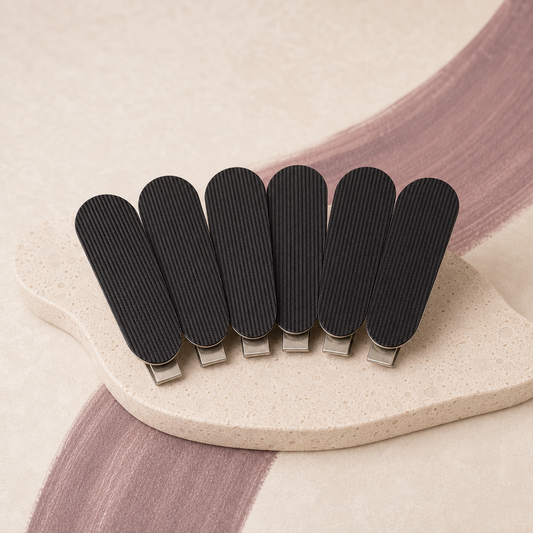No-Crease Sectioning Clips — Set of 6 - Black
