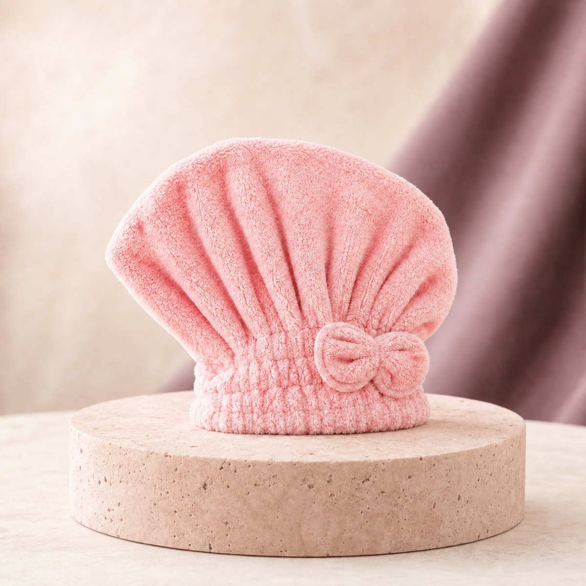 Quick-Dry Microfibre Hair Wrap in Pink