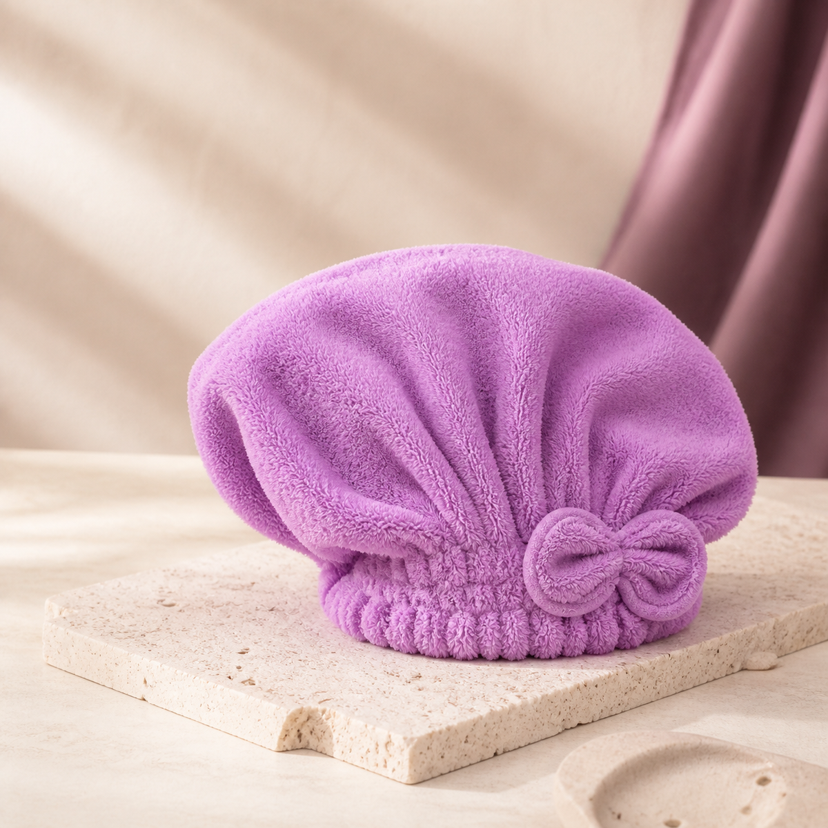 Quick-Dry Microfibre Hair Wrap - Purple