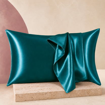 SatinCloud Pillowcase in Blue-green