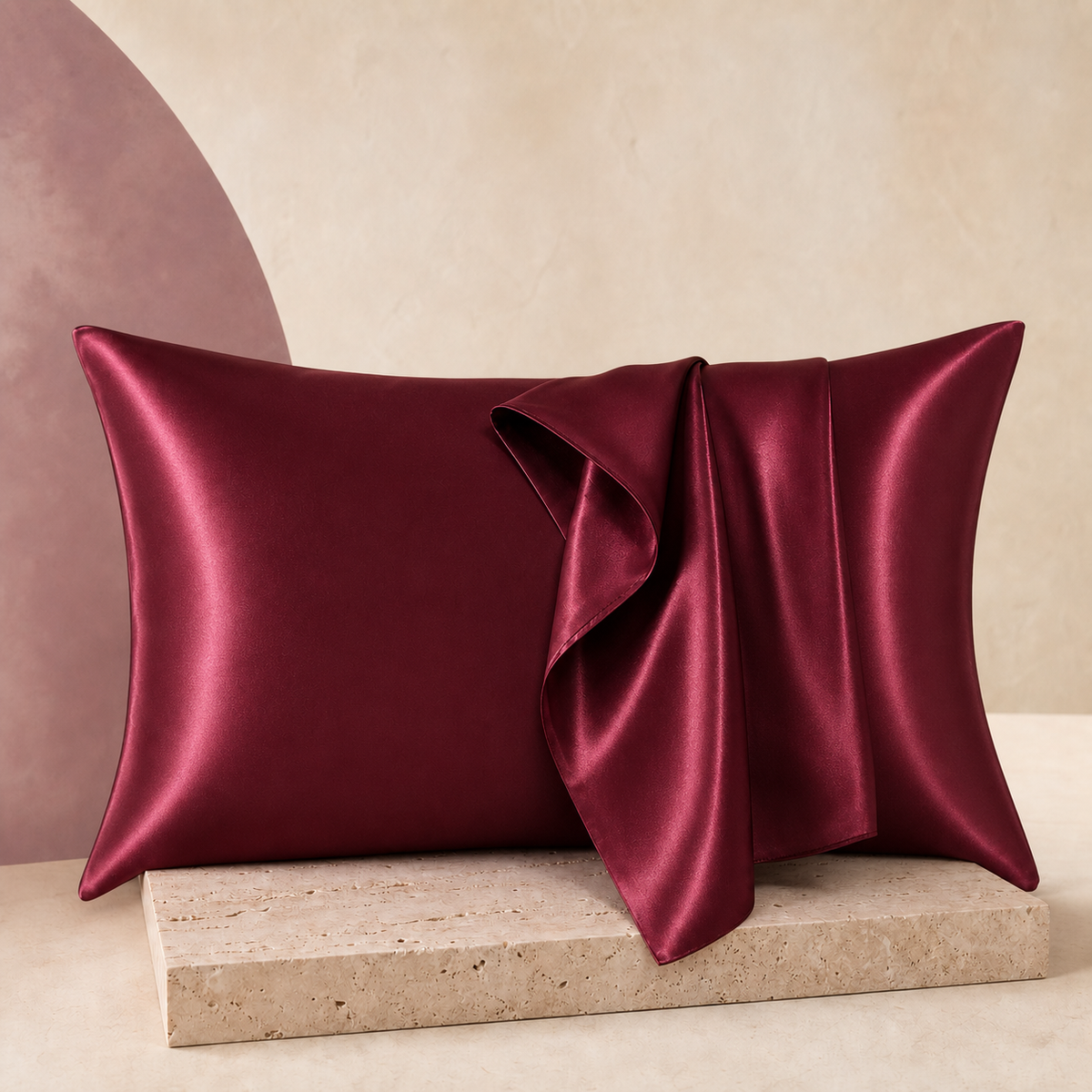 SatinCloud Pillowcase - Burgundy