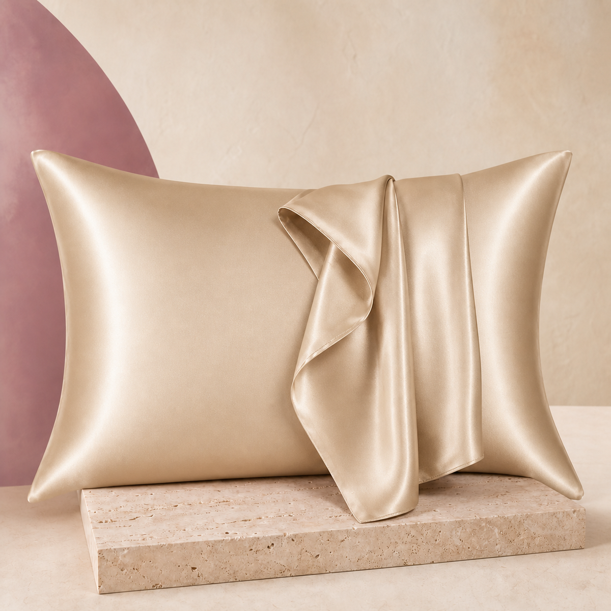 SatinCloud Pillowcase - Champagne