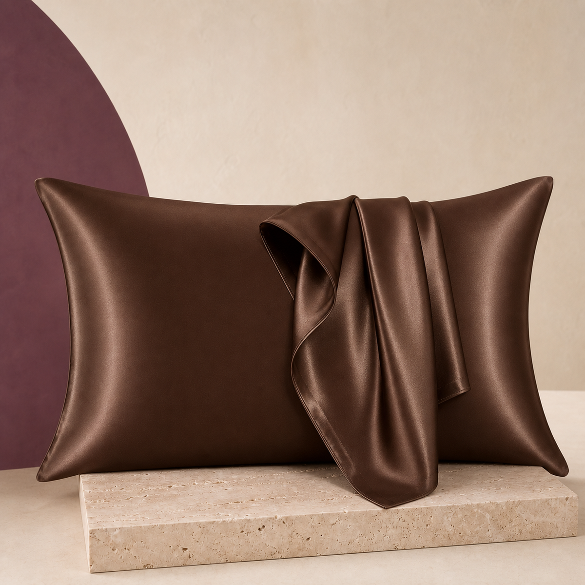 SatinCloud Pillowcase - Chocolate