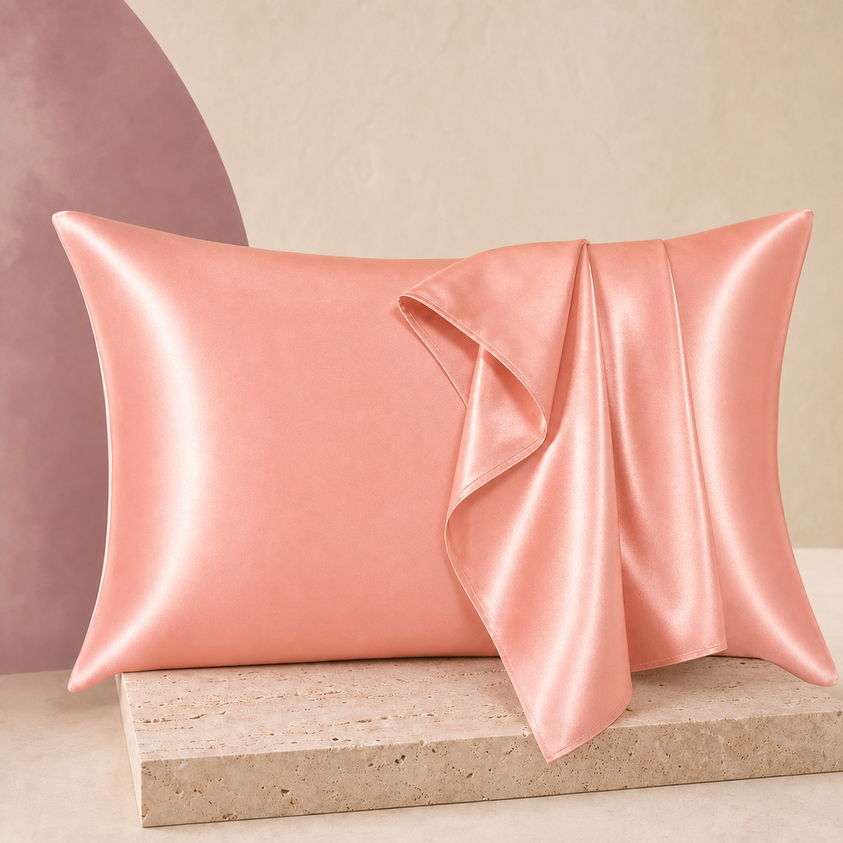 SatinCloud Pillowcase - Coral Pink