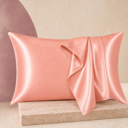 SatinCloud Pillowcase - Coral Pink