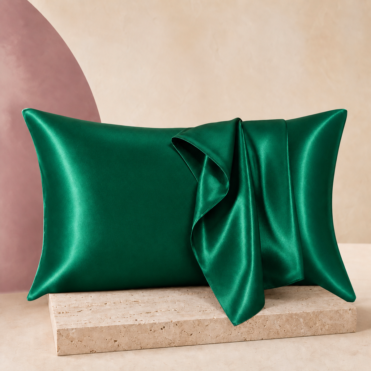 SatinCloud Pillowcase in Dark Green
