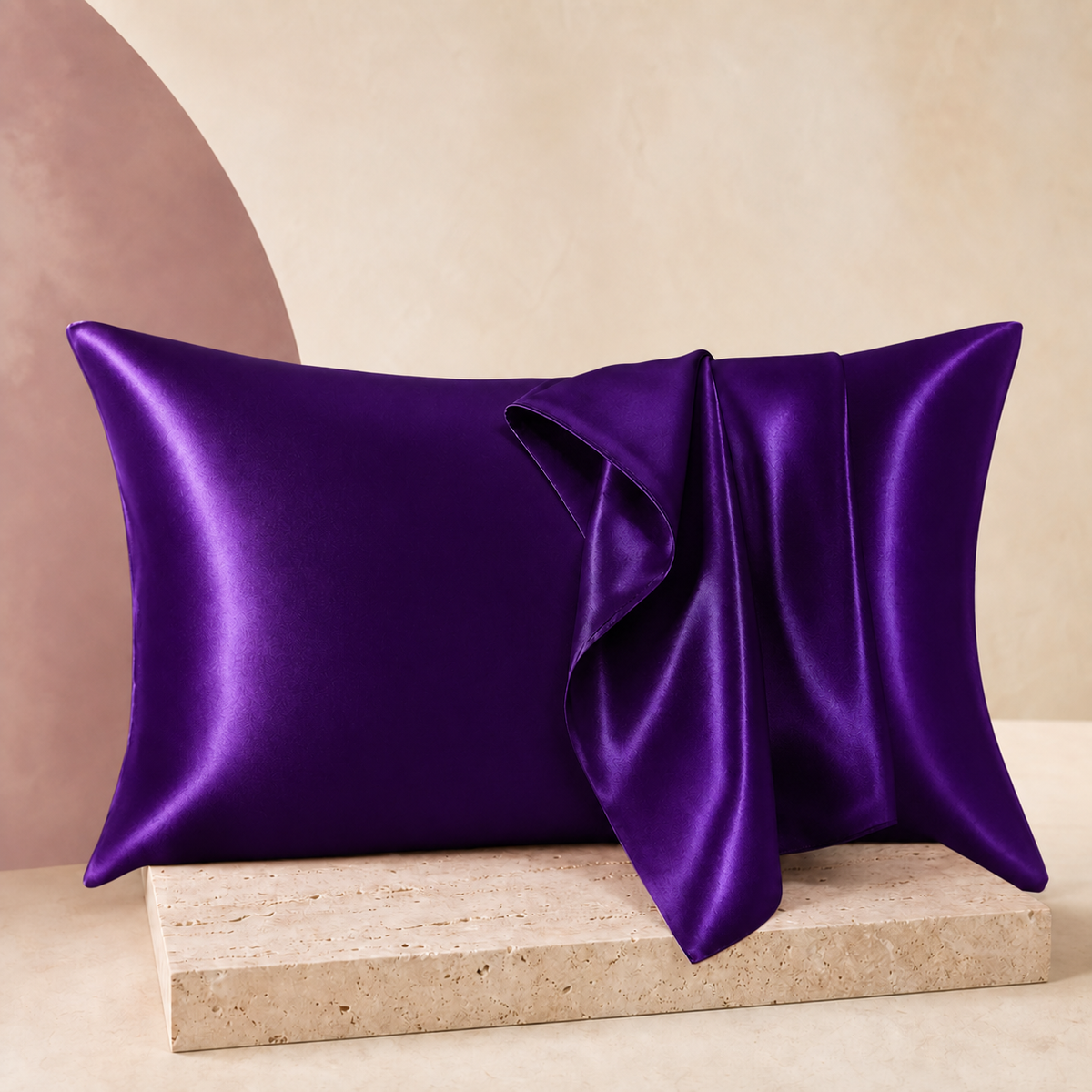 SatinCloud Pillowcase in Dark Violet