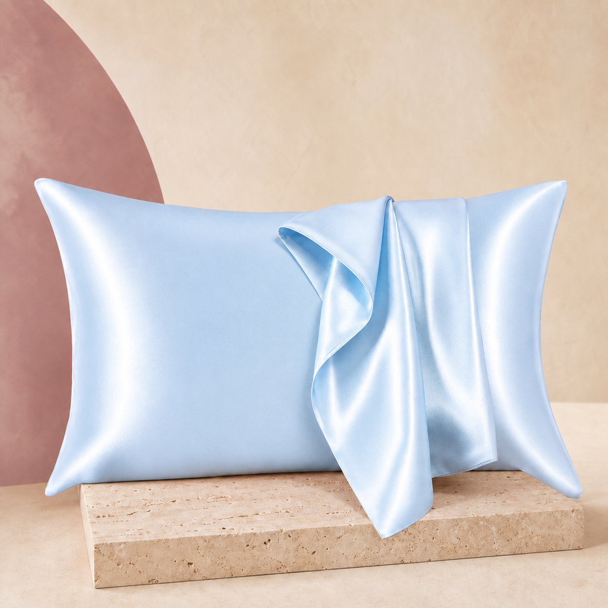 SatinCloud Pillowcase in Light Blue