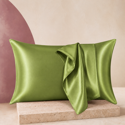 SatinCloud Pillowcase - Olive Green