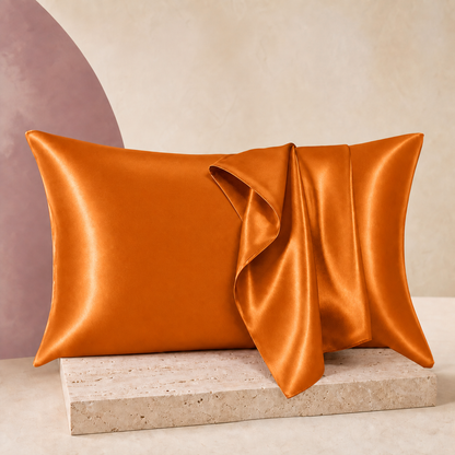 SatinCloud Pillowcase in Orange