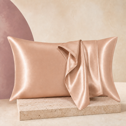 SatinCloud Pillowcase in Rose Golden