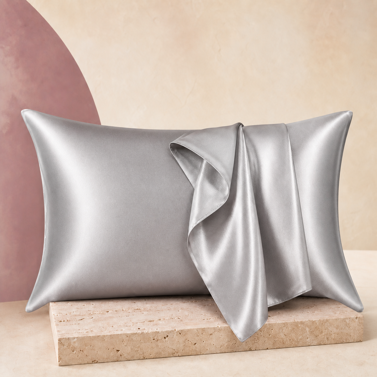 SatinCloud Pillowcase - Silver Grey