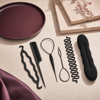 BraidEase Tool Set — 6 Piece - Styling Station | Velvet Curl Beauty ZA