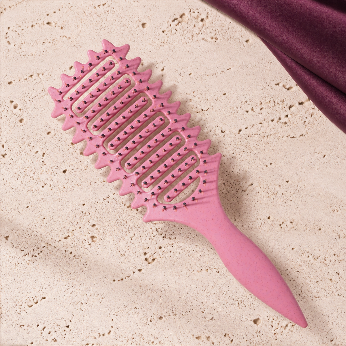 FlexCurl Detangling Brush - Flat Lay | Velvet Curl Beauty ZA