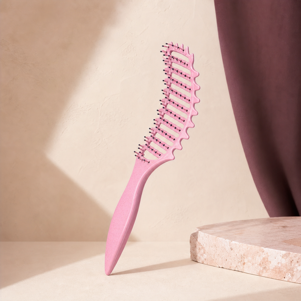 FlexCurl Detangling Brush - Side Profile | Velvet Curl Beauty ZA