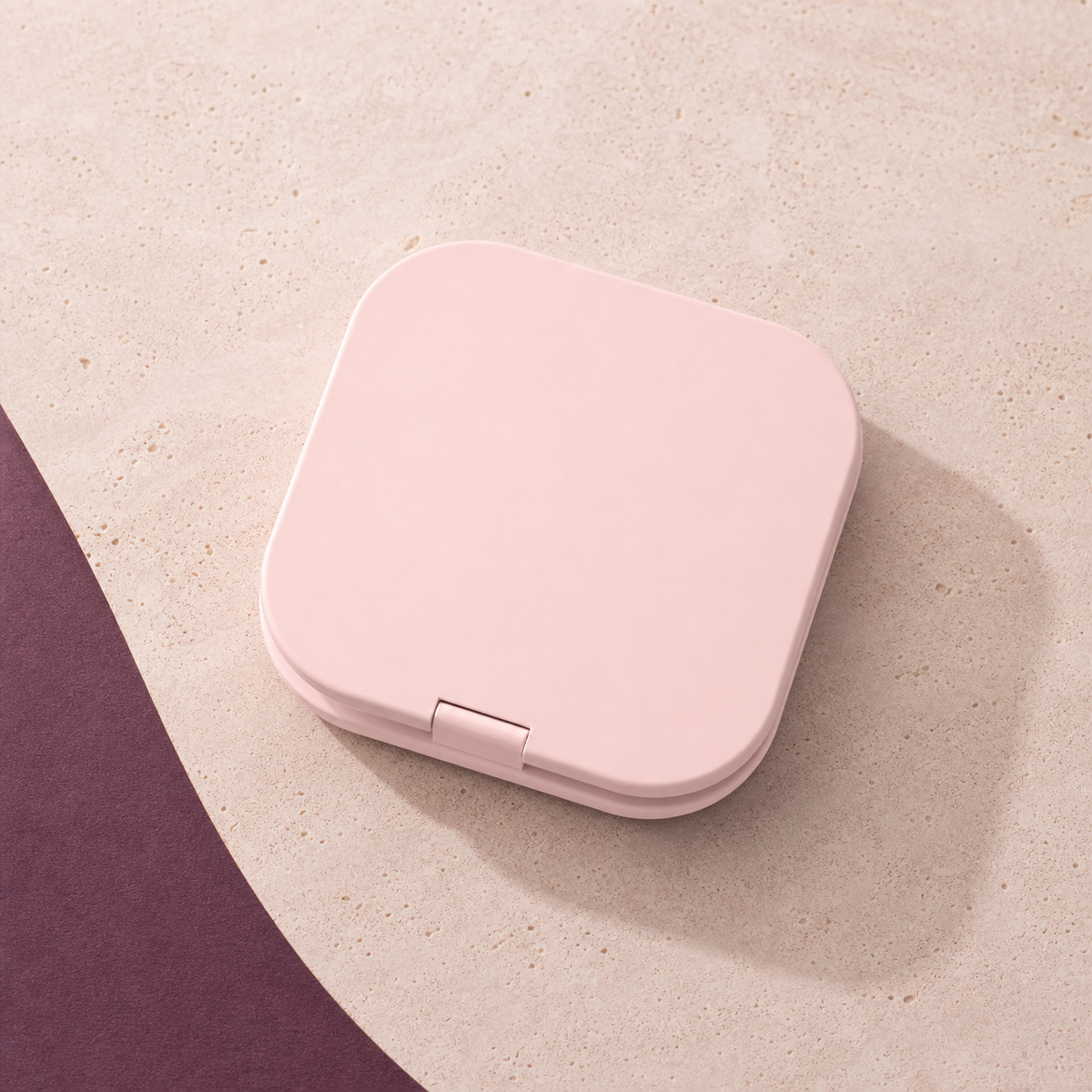 GlowFold Rechargeable LED Makeup Mirror - Closed Flat Lay | Velvet Curl Beauty ZA