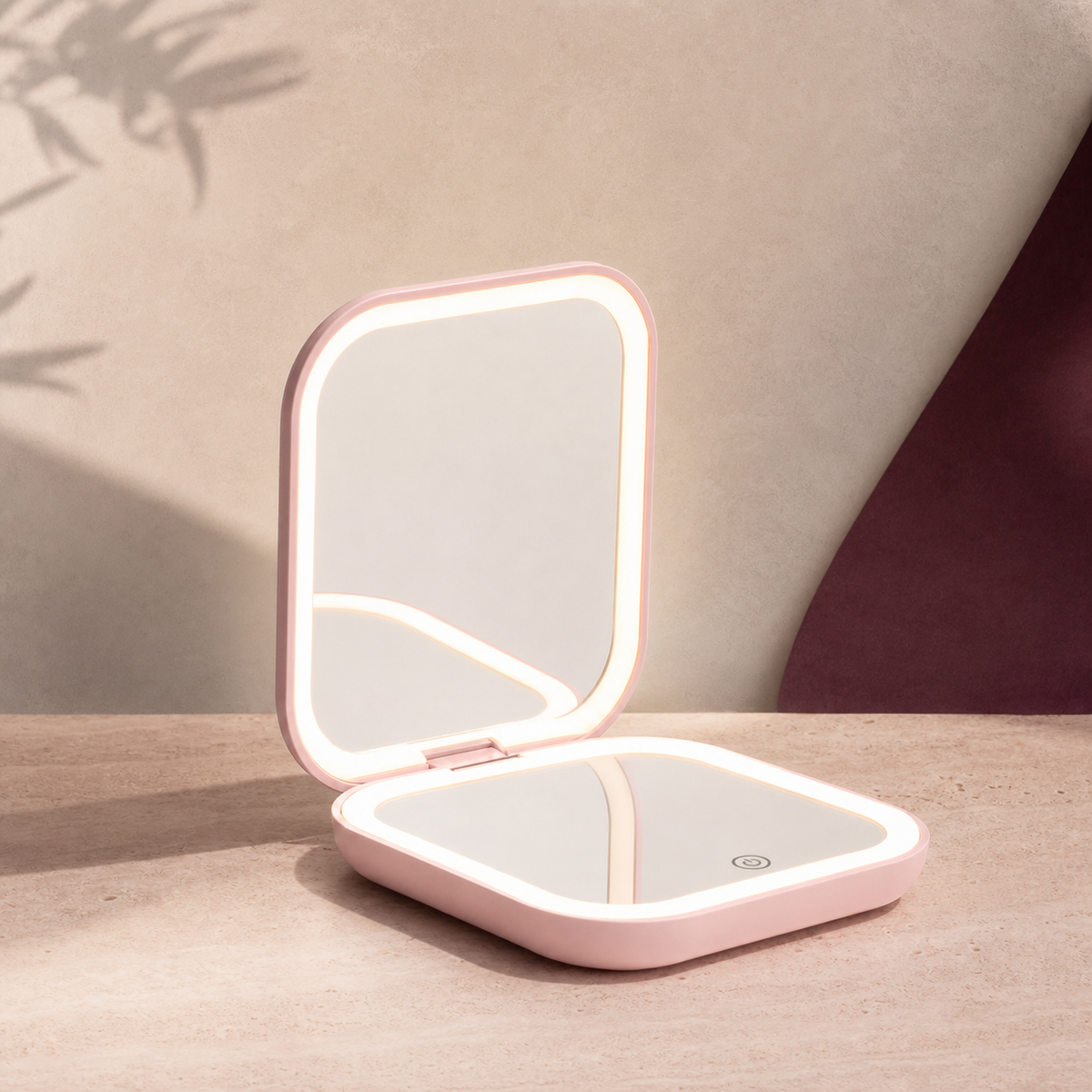GlowFold Rechargeable LED Makeup Mirror - Vanity Lifestyle | Velvet Curl Beauty ZA