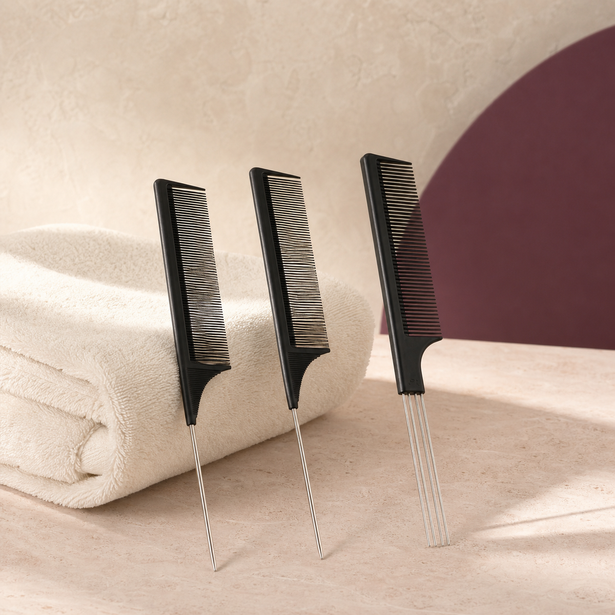 Precision Parting Comb Set — 3 Piece - Styling Station | Velvet Curl Beauty ZA