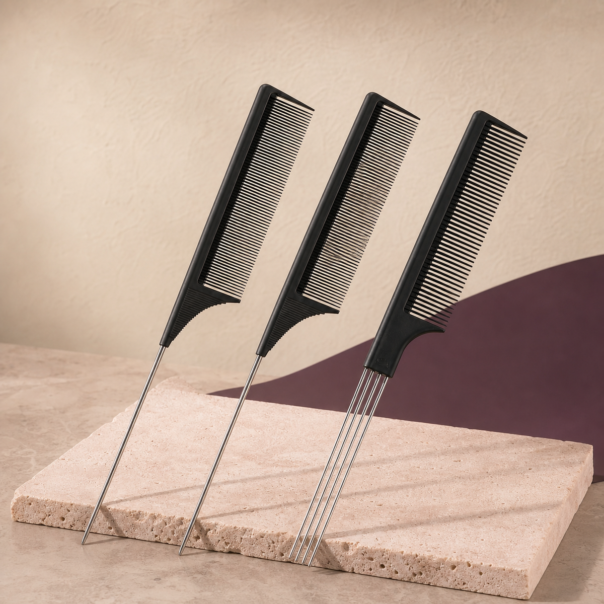 Precision Parting Comb Set — 3 Piece - Three Quarter | Velvet Curl Beauty ZA