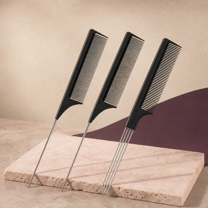 Precision Parting Comb Set — 3 Piece - Three Quarter | Velvet Curl Beauty ZA