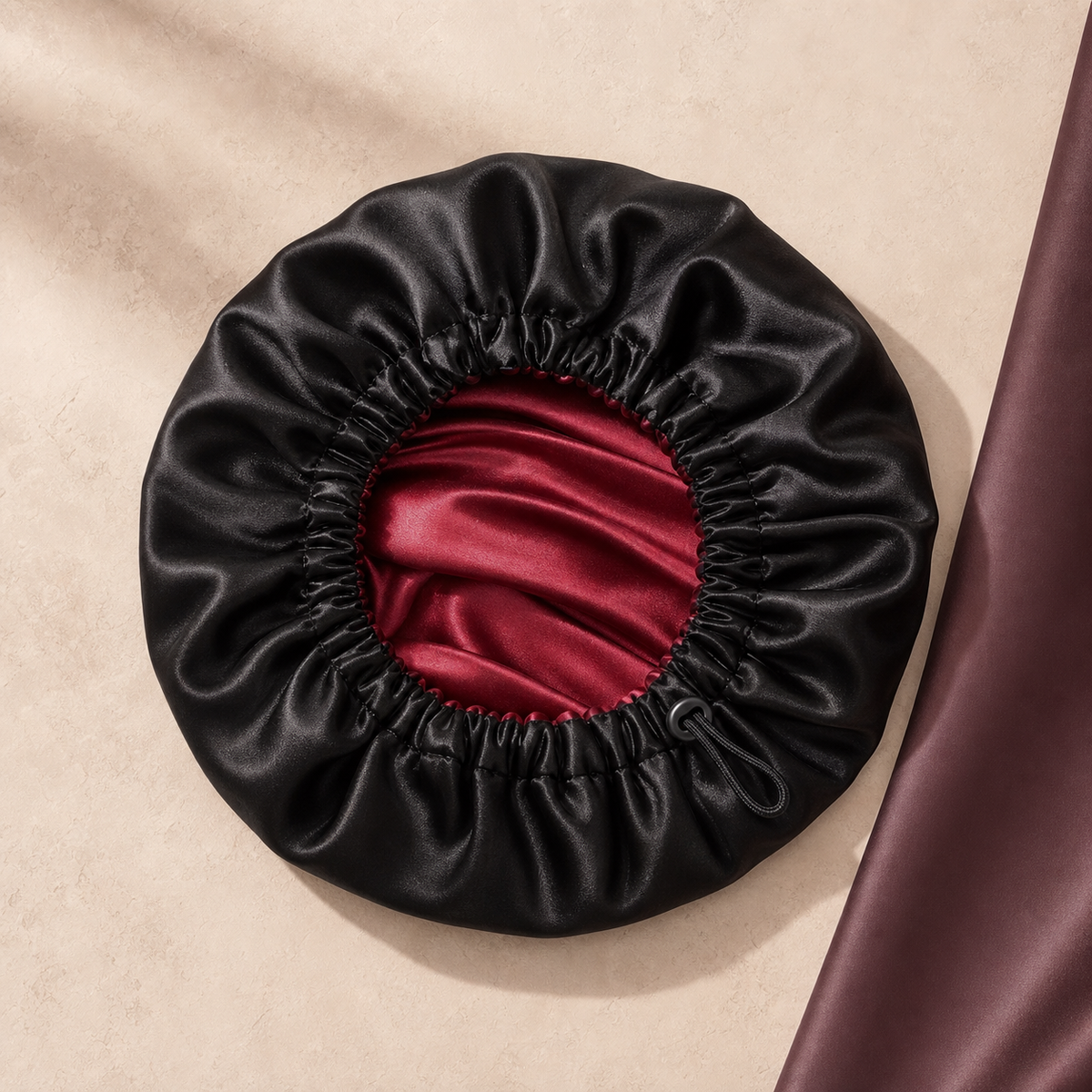 SatinCloud Adjustable Bonnet - Flat Lay | Velvet Curl Beauty ZA