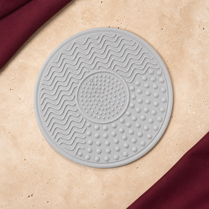 Textured Silicone Brush-Cleaning Mat - Flat Lay | Velvet Curl Beauty ZA