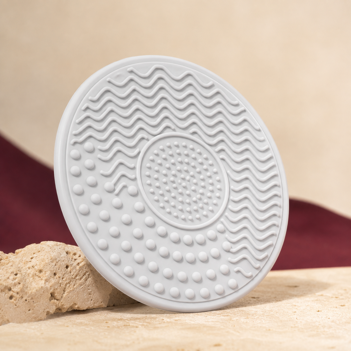 Textured Silicone Brush-Cleaning Mat - Texture Detail | Velvet Curl Beauty ZA