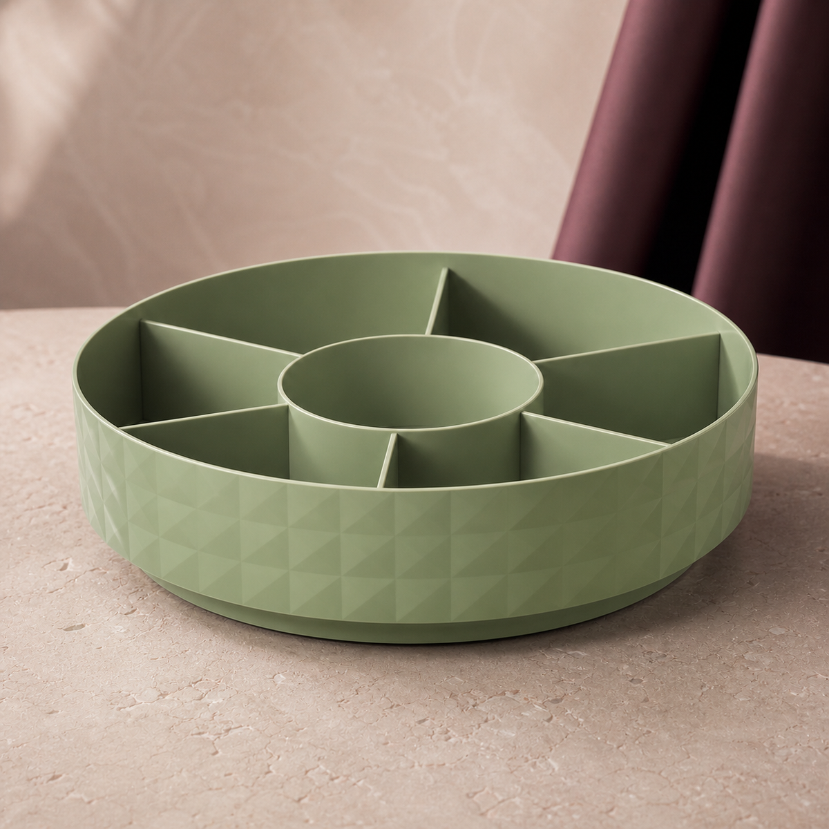 TurnTable 360° Beauty Organiser - Divider Detail | Velvet Curl Beauty ZA
