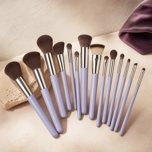 Velvet Touch Makeup Brush Set — 13 Piece - Bristle Detail | Velvet Curl Beauty ZA