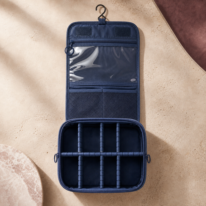 Weekender Travel Makeup Organiser - Open Flat Lay | Velvet Curl Beauty ZA