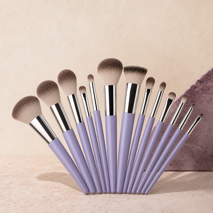 Velvet Touch Makeup Brush Set — 13 Piece - Lilac