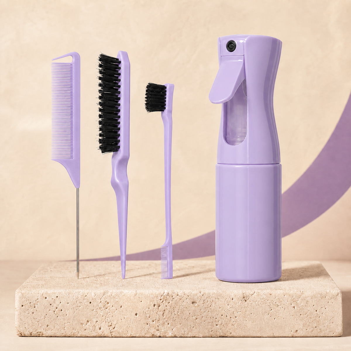 Wash-Day Styling Set — 4 Piece in Purple