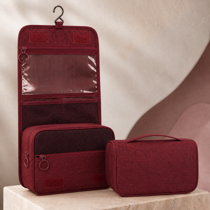 Weekender Travel Makeup Organiser in Claret