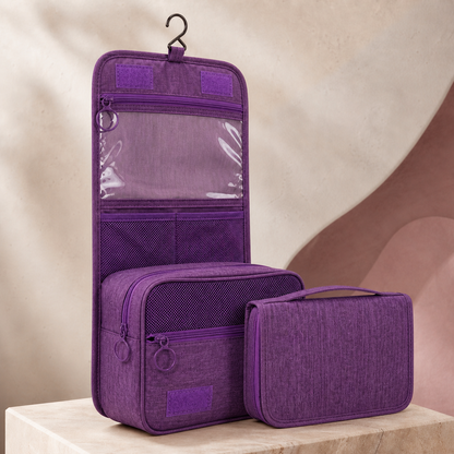 Weekender Travel Makeup Organiser in Purple